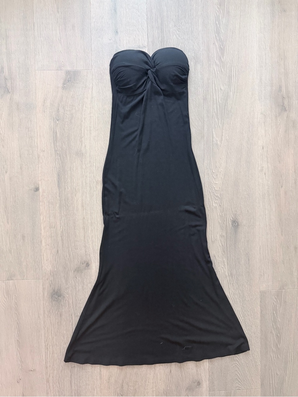 Strapless Black Maxi Dress - Sleek Evening Dress